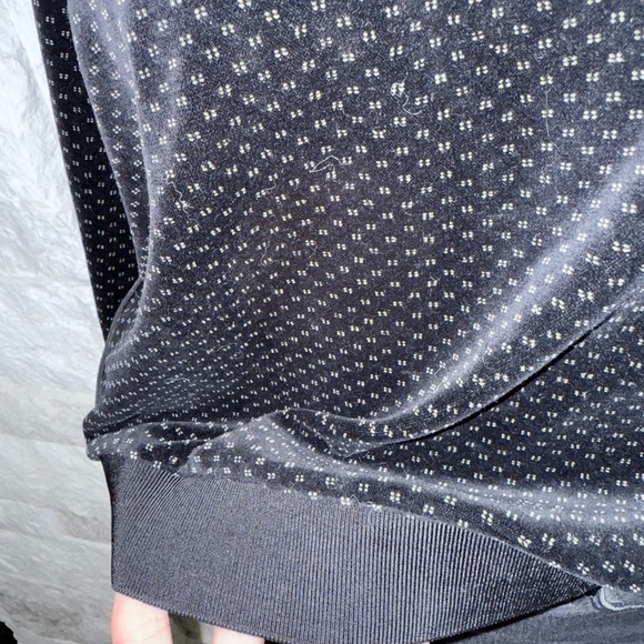 Sonia Rykiel Paris Velvet Dot Boatneck Top – Black Textured Knit | Size M - Picture 7 of 14